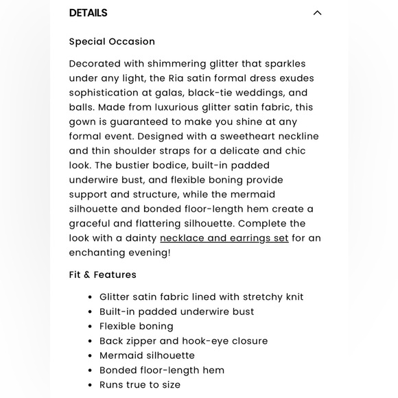 Windsor Blush Pink Ria Bustier Mermaid Glitter Satin Formal Dress - Picture 5 of 5